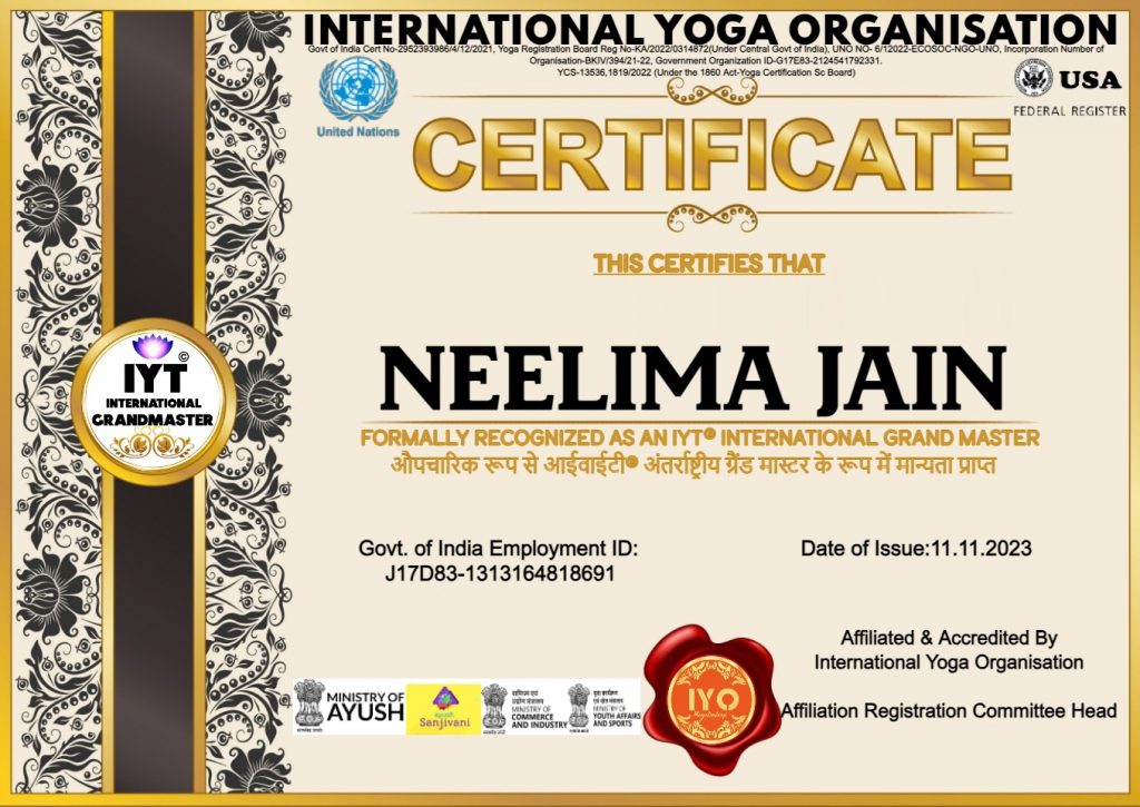 IYT®International Yoga Grandmaster Award